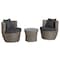 Alaterre Furniture Bistro All-Weather Conversation Set with Two Round Chairs and 18" H Glass Top Table AWWI01II - alternate 3